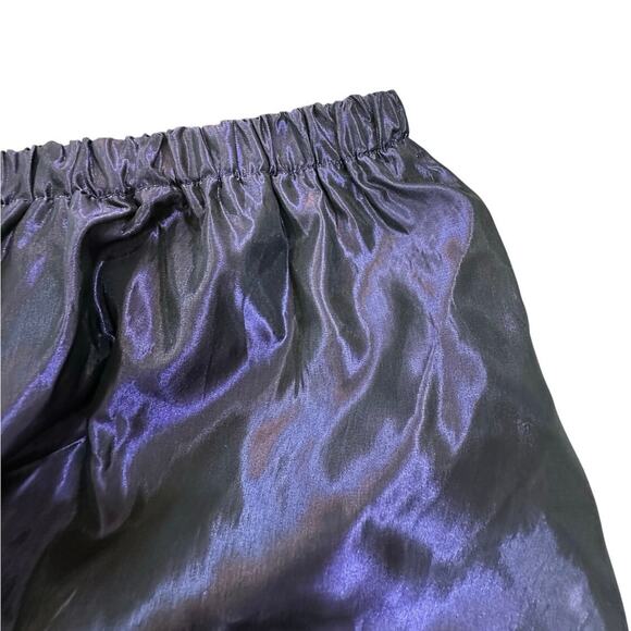 VTG Jessica McClintock for Gunne Sax SZ Large Tafetta Purple Metallic Maxi Skirt - Picture 10 of 13